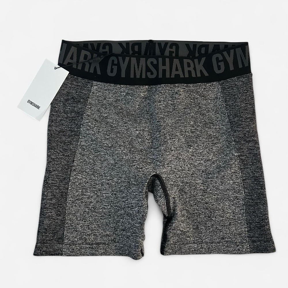 NWT Gymshark Flex Shorts Black Marl/Charcoal Medium